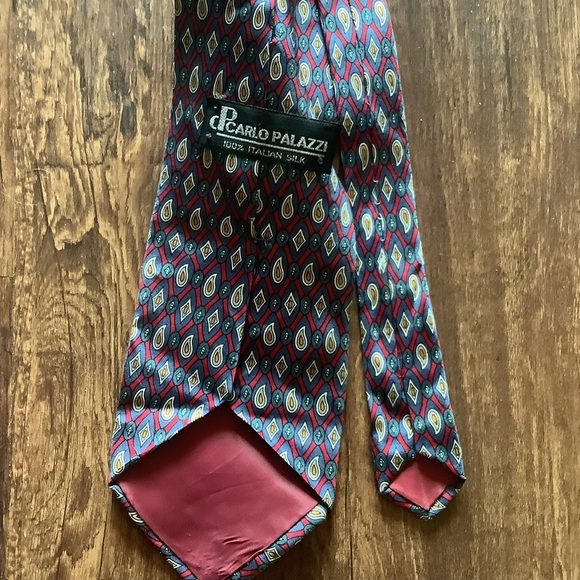 Vintage Pcarlo Palazzi men’s 100% Italian neck tie pre owned condition - Picture 3 of 3